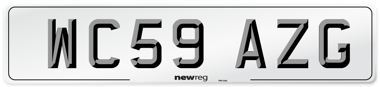 WC59 AZG Number Plate from New Reg